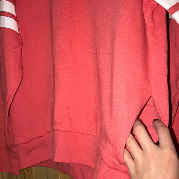 VS PINK red orange slouchy sweatshirt - Picture 2 of 5